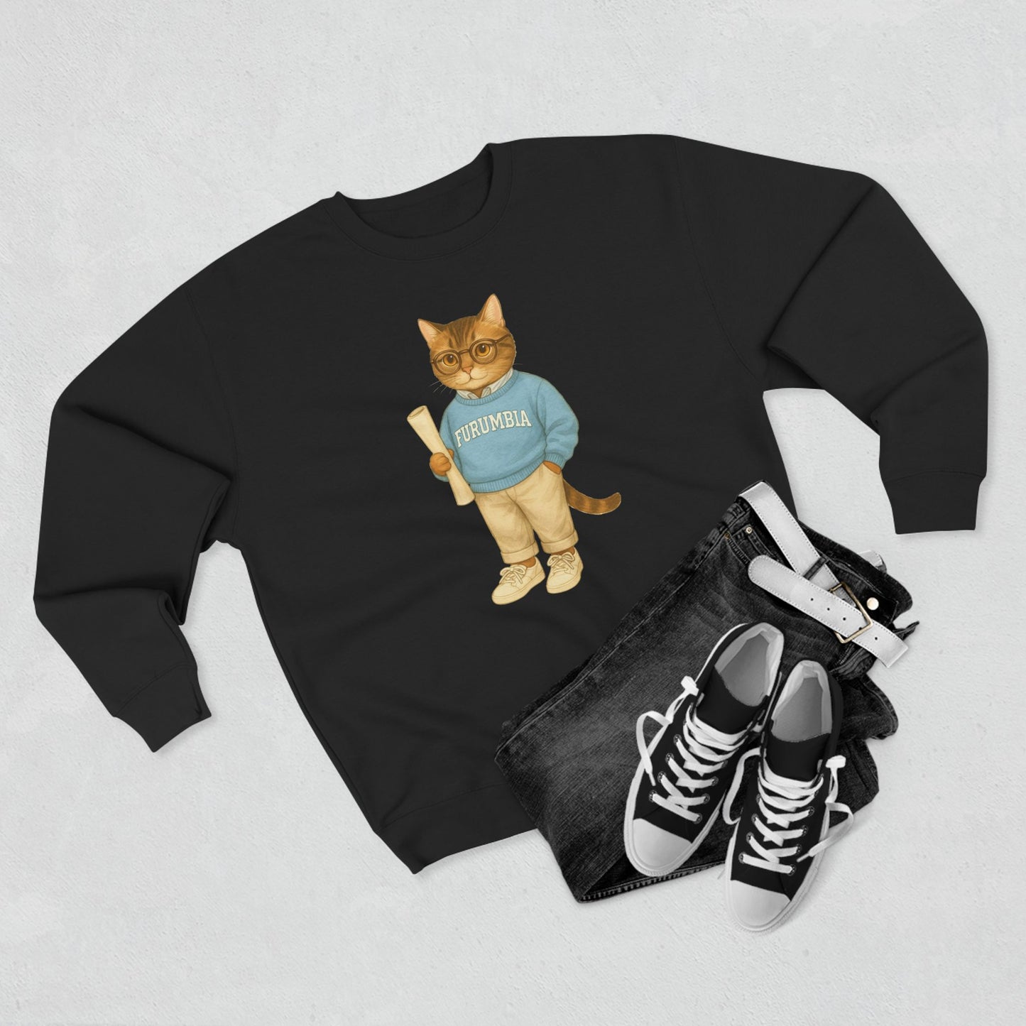 Ivy League Cats Columbia Sweatshirt | Cozy Unisex Crewneck