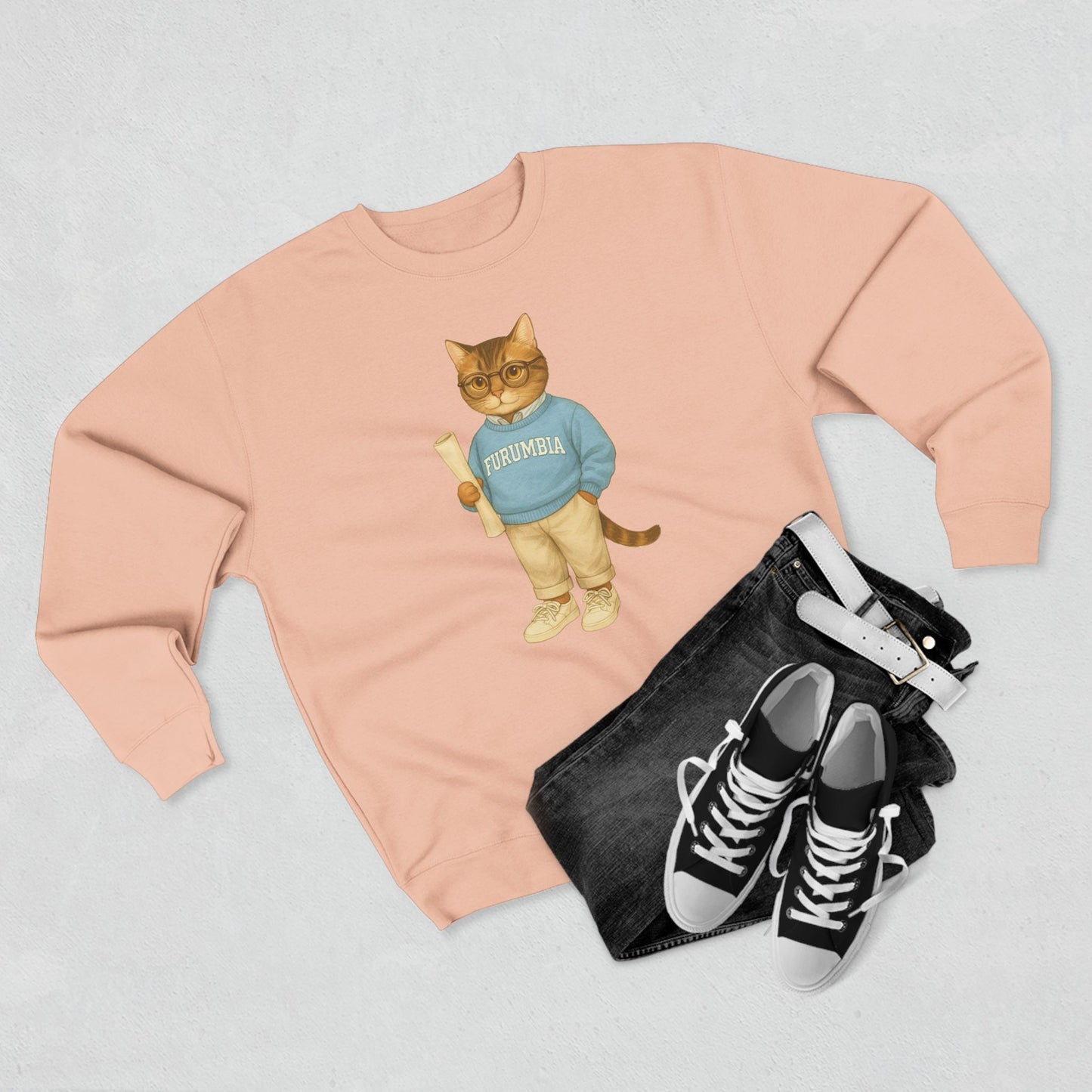 Ivy League Cats Columbia Sweatshirt | Cozy Unisex Crewneck