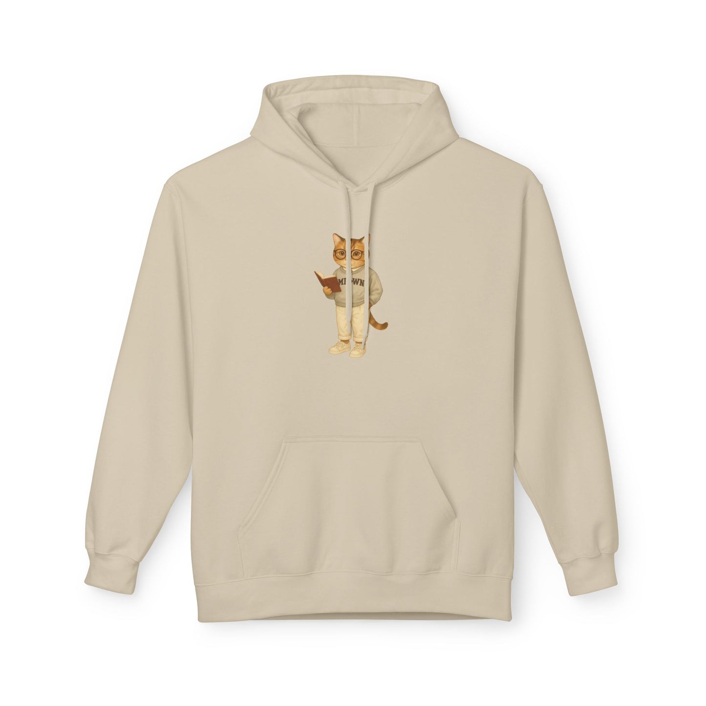 Ivy League Cats Brown Hoodie| Cozy Unisex Hoodie