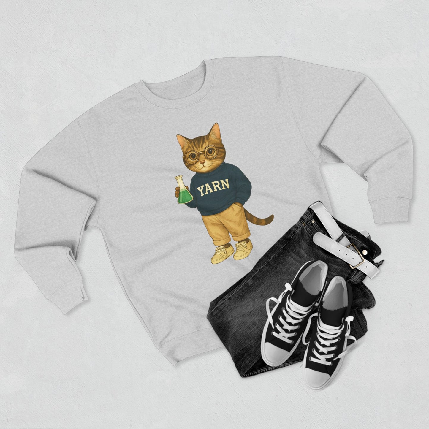 Ivy League Cats Yale Sweatshirt | Cozy Unisex Crewneck