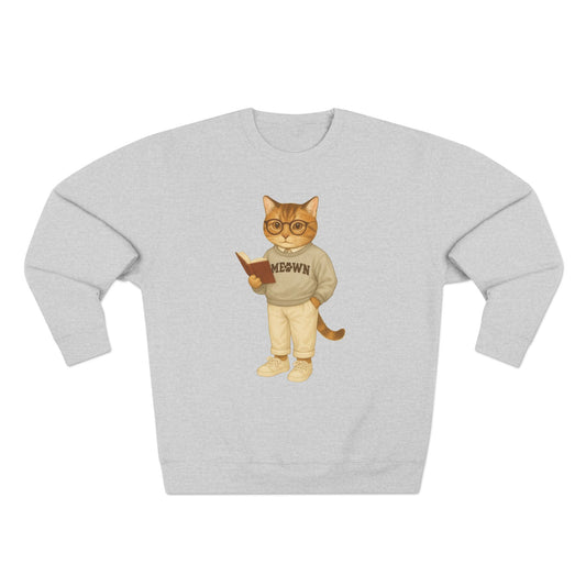 Ivy League Cats Brown Sweatshirt | Cozy Unisex Crewneck