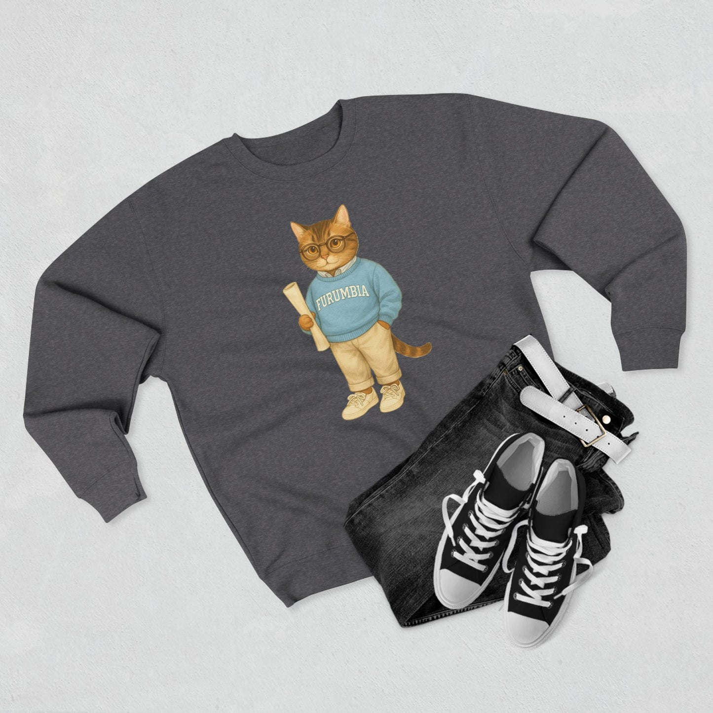Ivy League Cats Columbia Sweatshirt | Cozy Unisex Crewneck