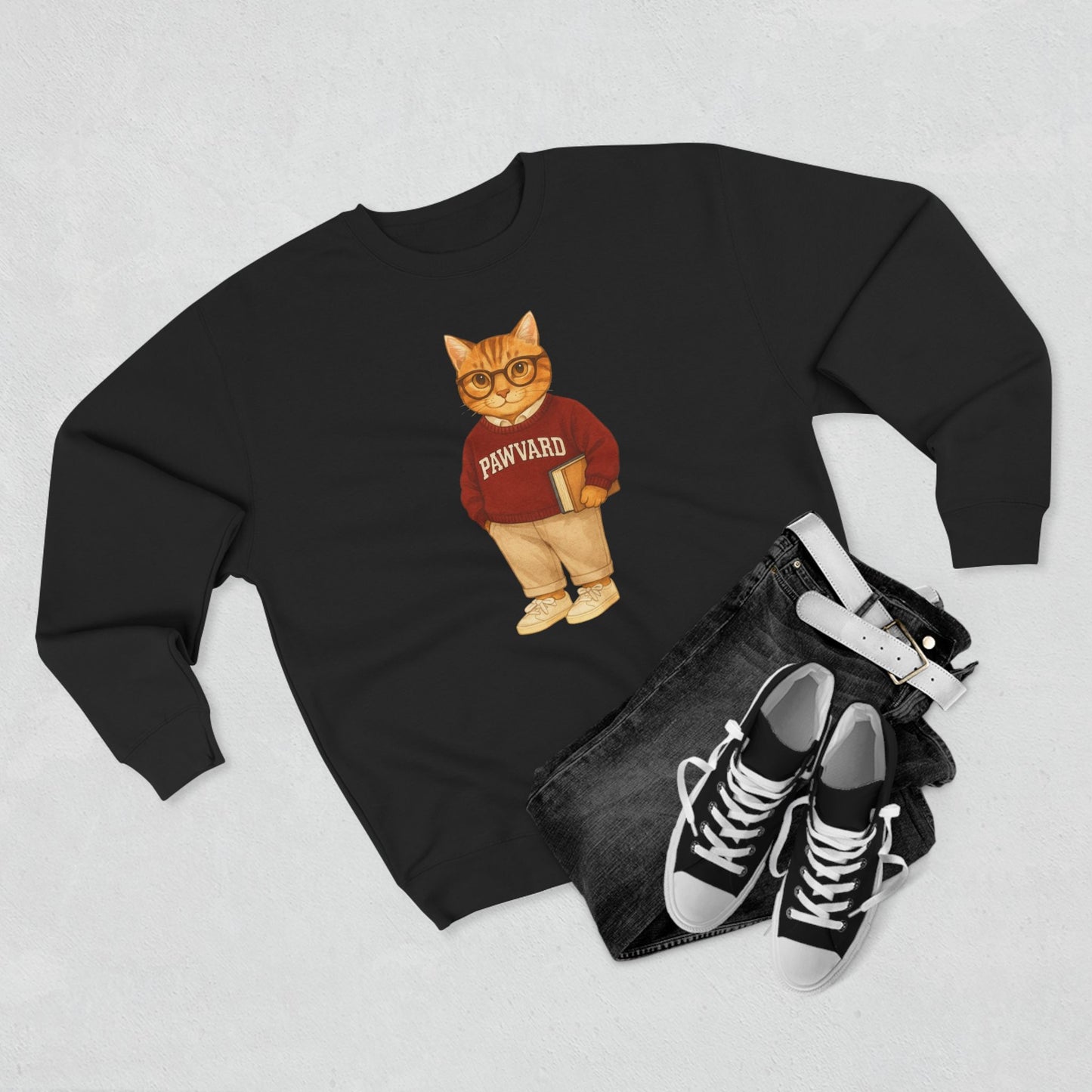 Ivy League Cats Harvard Sweatshirt | Cozy Unisex Crewneck