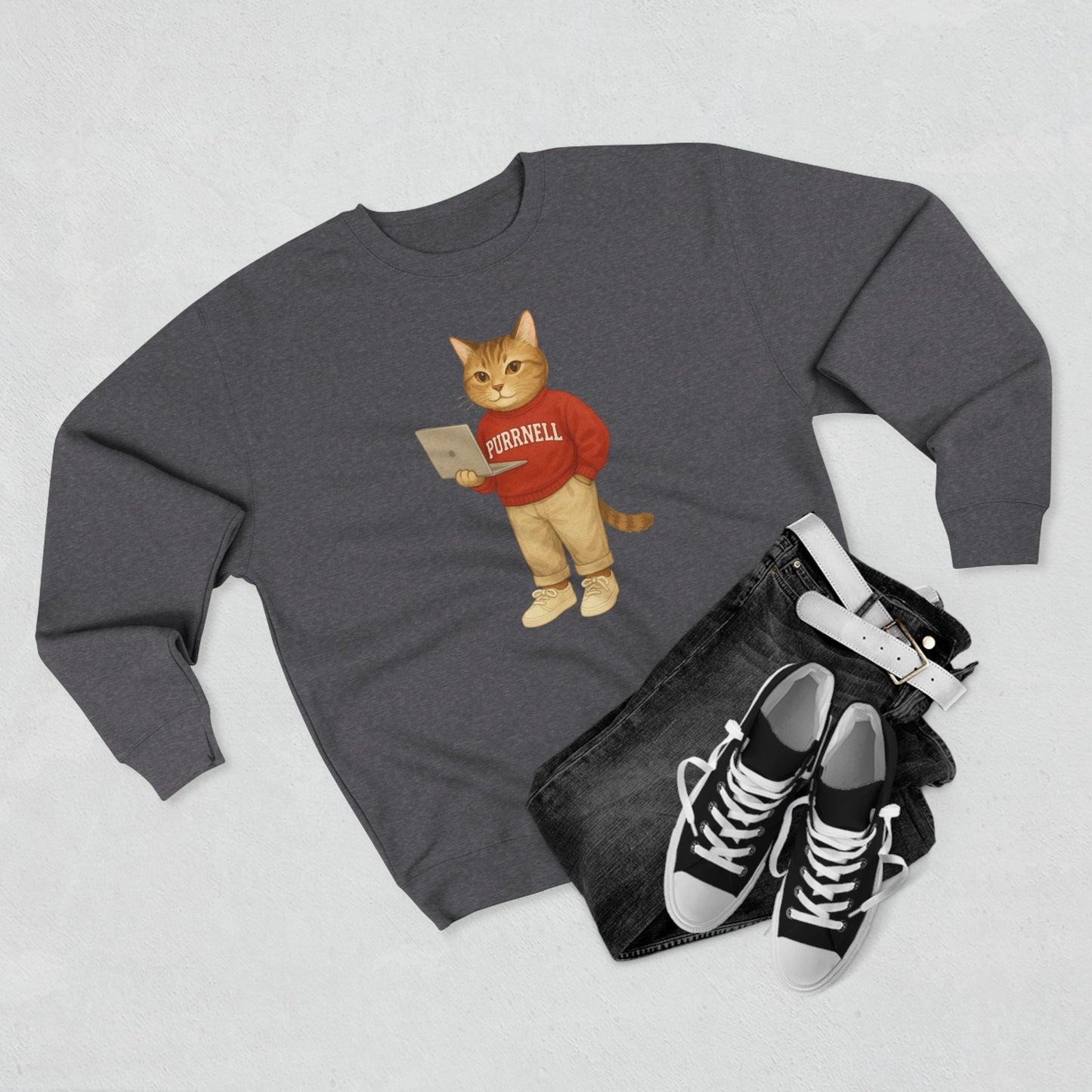 Ivy League Cats Cornell Sweatshirt| Cozy Unisex Crewneck