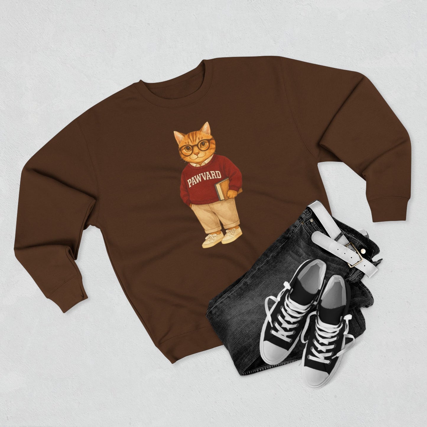 Ivy League Cats Harvard Sweatshirt | Cozy Unisex Crewneck