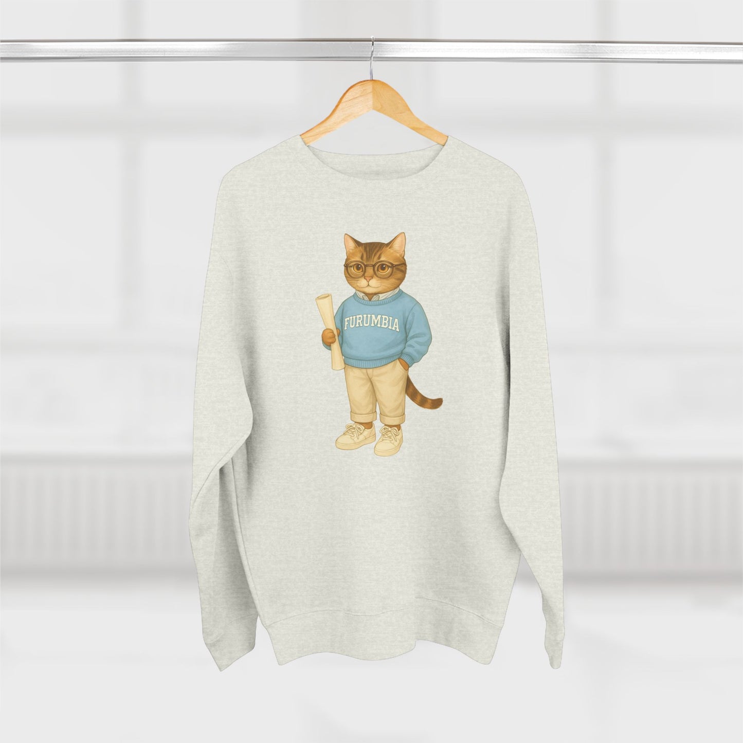 Ivy League Cats Columbia Sweatshirt | Cozy Unisex Crewneck