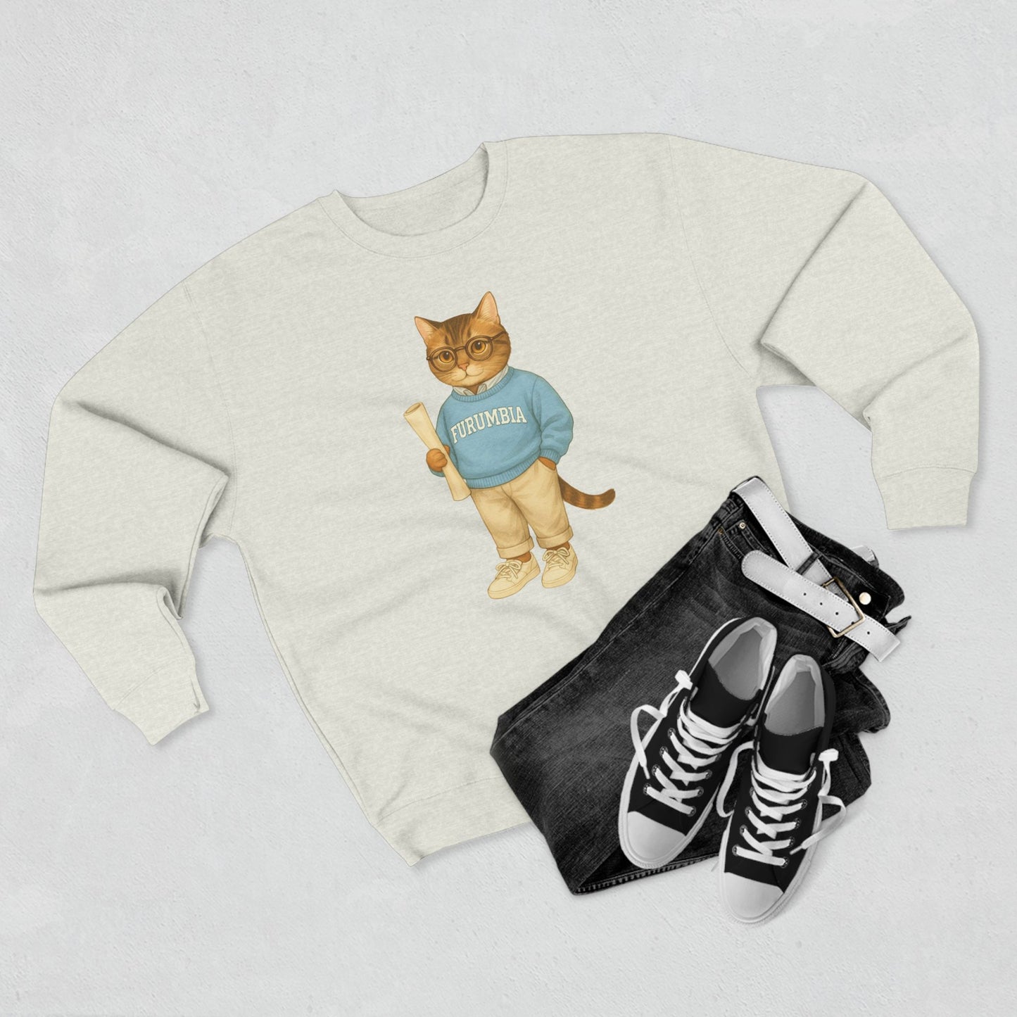 Ivy League Cats Columbia Sweatshirt | Cozy Unisex Crewneck