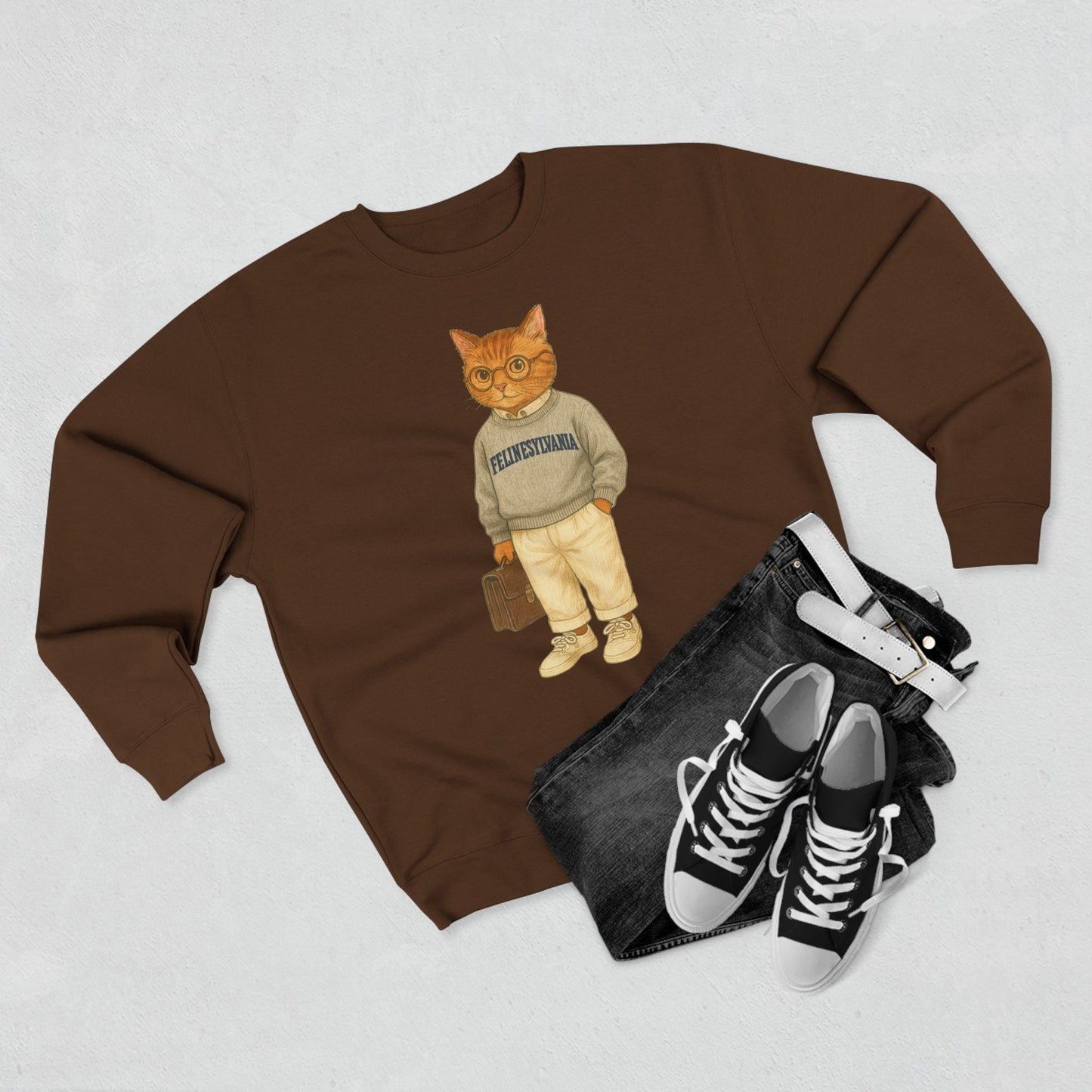 Ivy League Cats Penn Sweatshirt | Cozy Unisex Crewneck