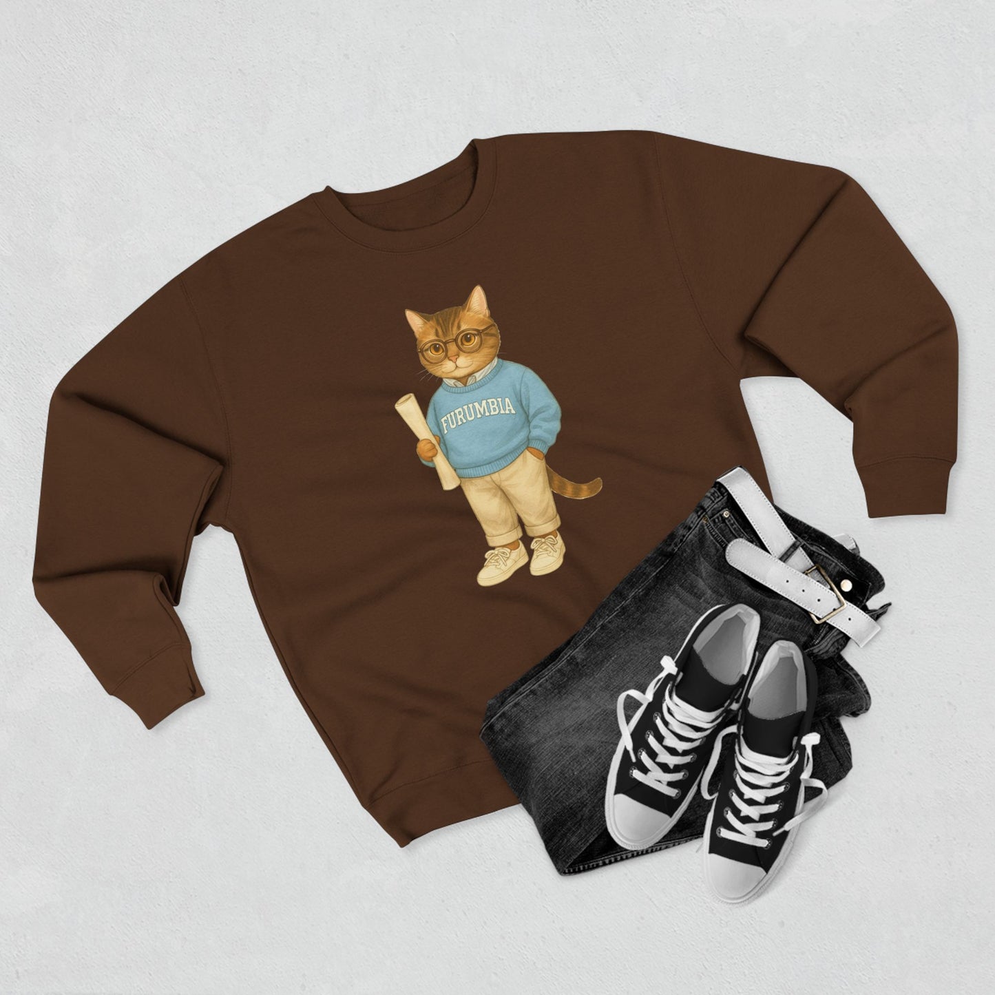 Ivy League Cats Columbia Sweatshirt | Cozy Unisex Crewneck