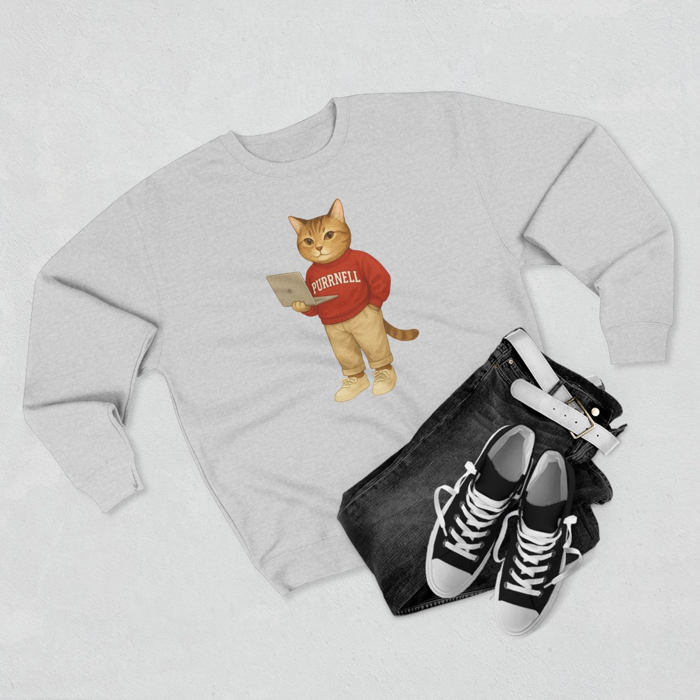 Ivy League Cats Cornell Sweatshirt| Cozy Unisex Crewneck