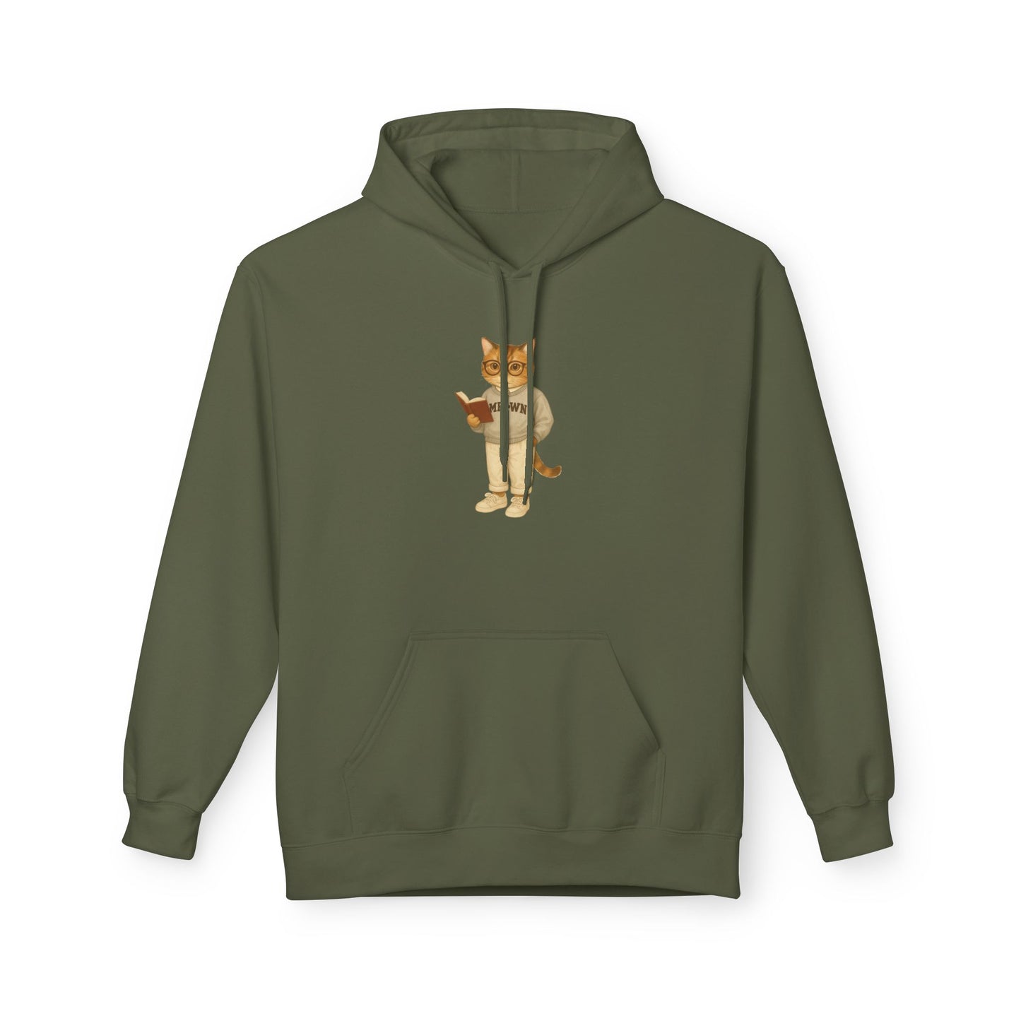 Ivy League Cats Brown Hoodie| Cozy Unisex Hoodie