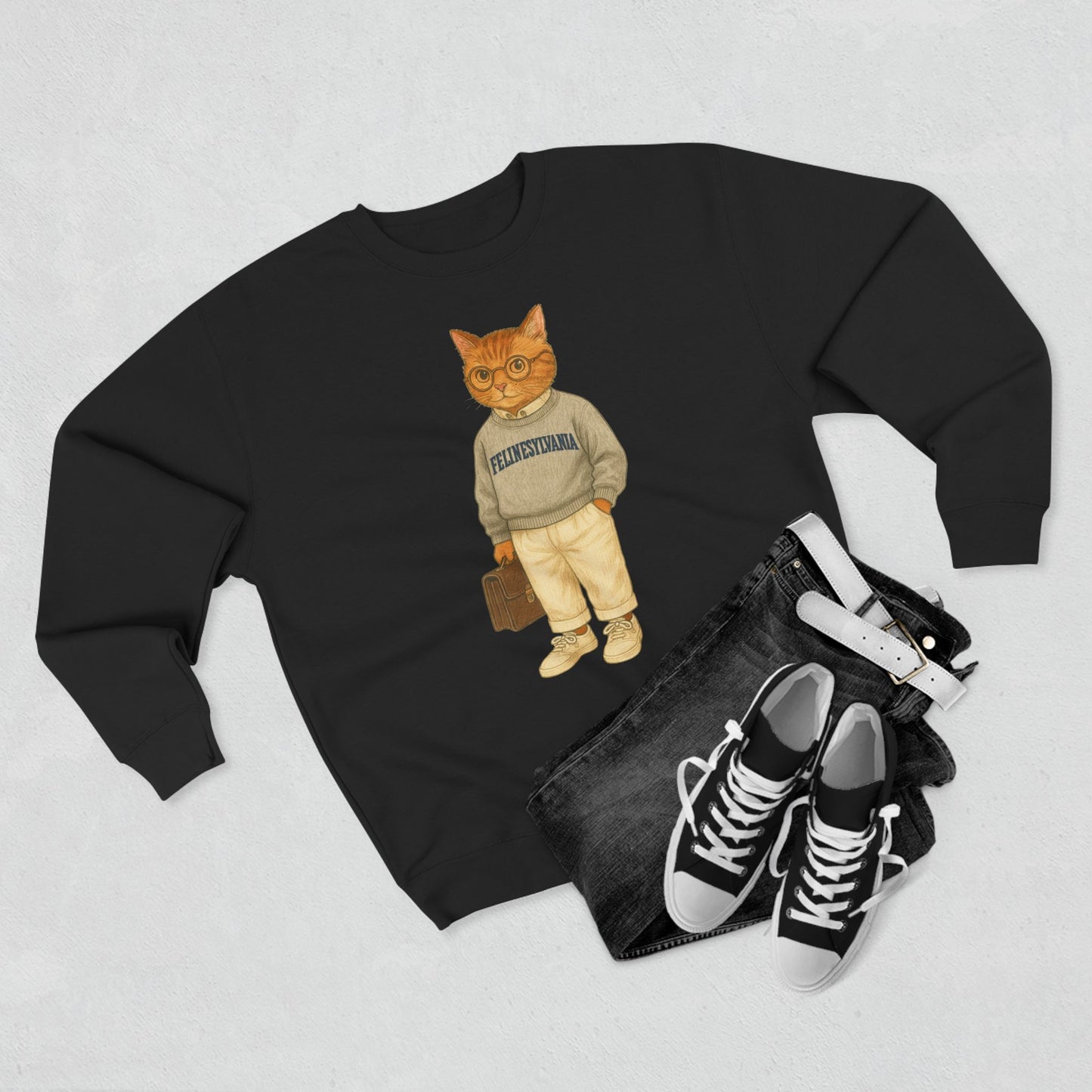 Ivy League Cats Penn Sweatshirt | Cozy Unisex Crewneck