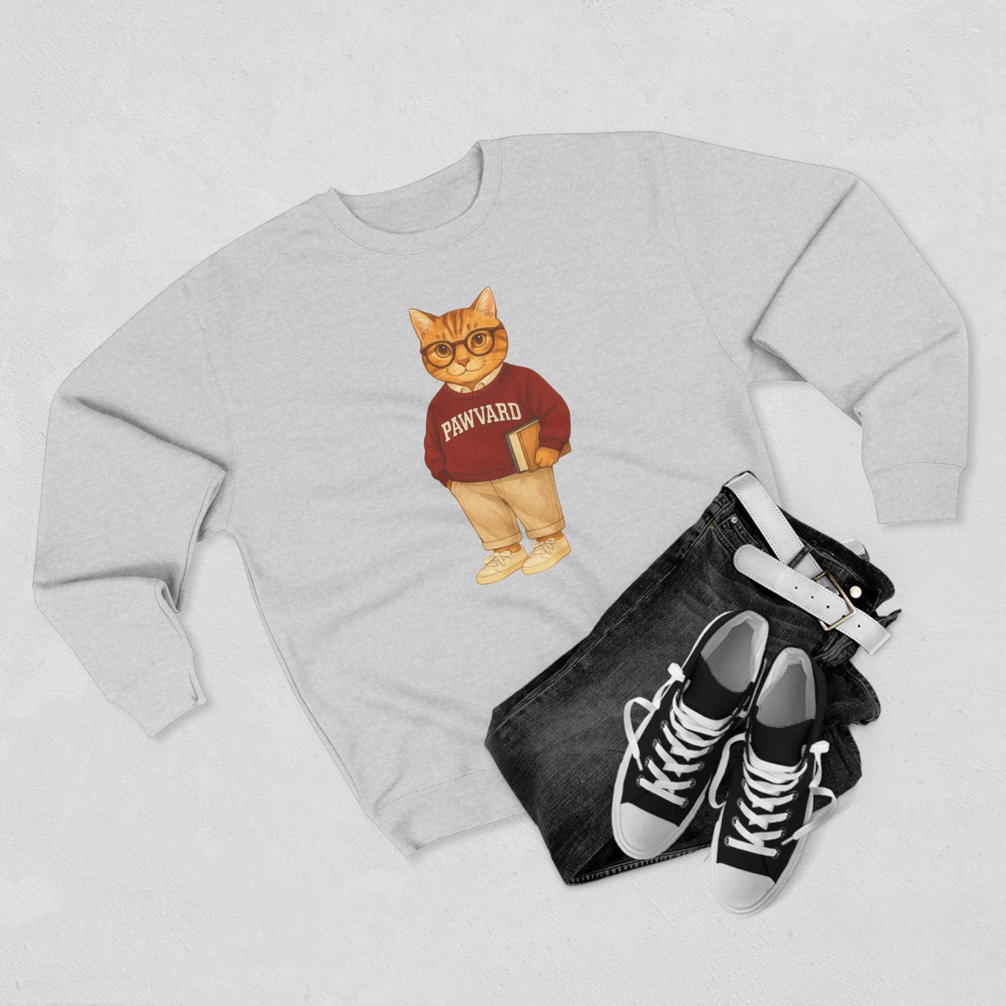 Ivy League Cats Harvard Sweatshirt | Cozy Unisex Crewneck