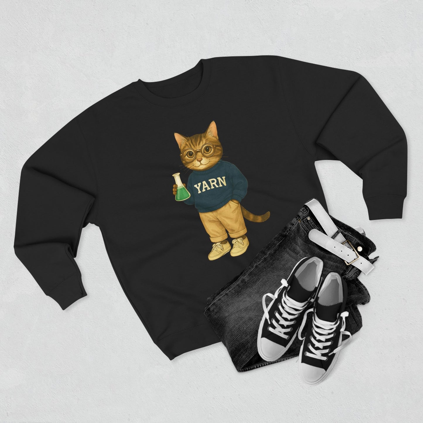 Ivy League Cats Yale Sweatshirt | Cozy Unisex Crewneck
