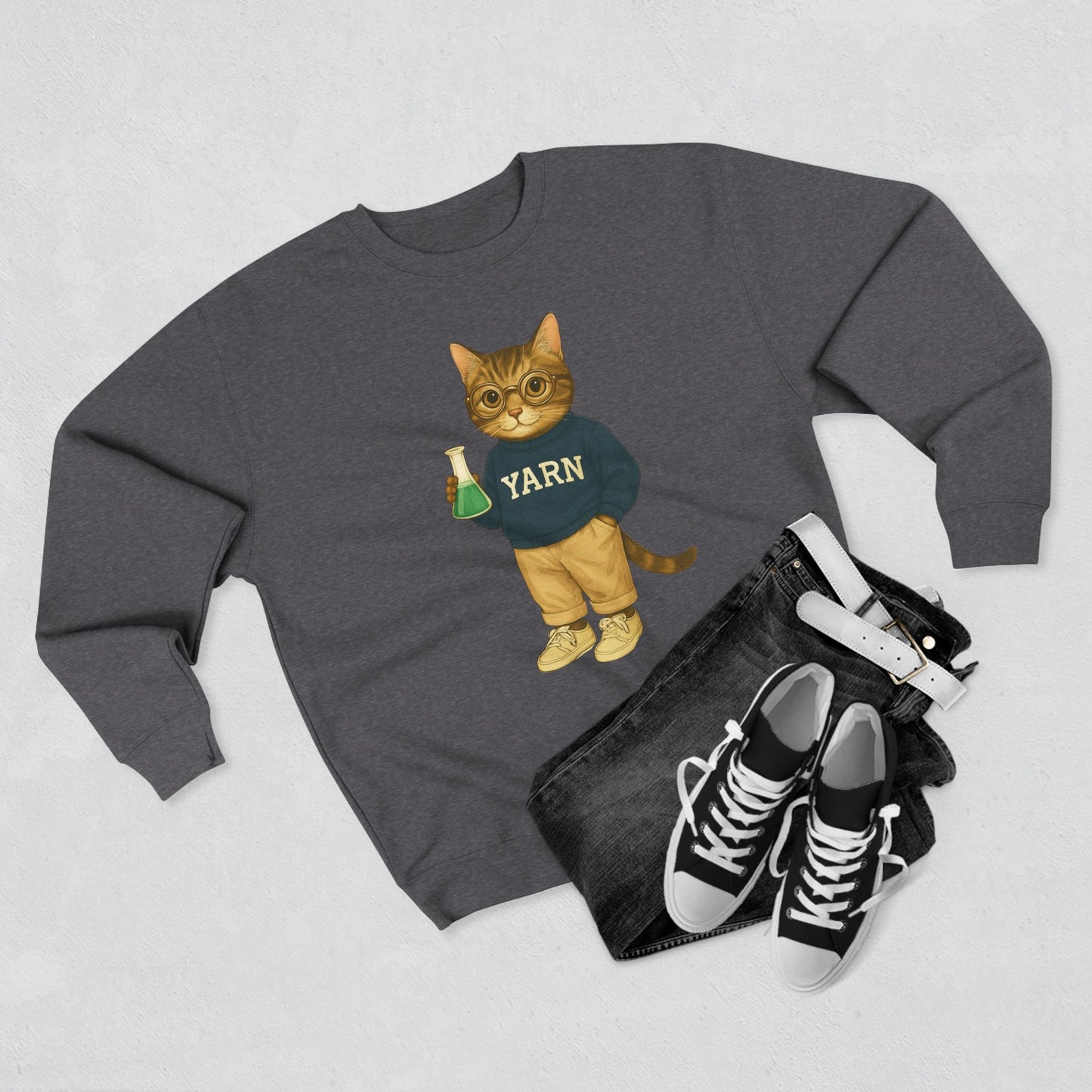 Ivy League Cats Yale Sweatshirt | Cozy Unisex Crewneck