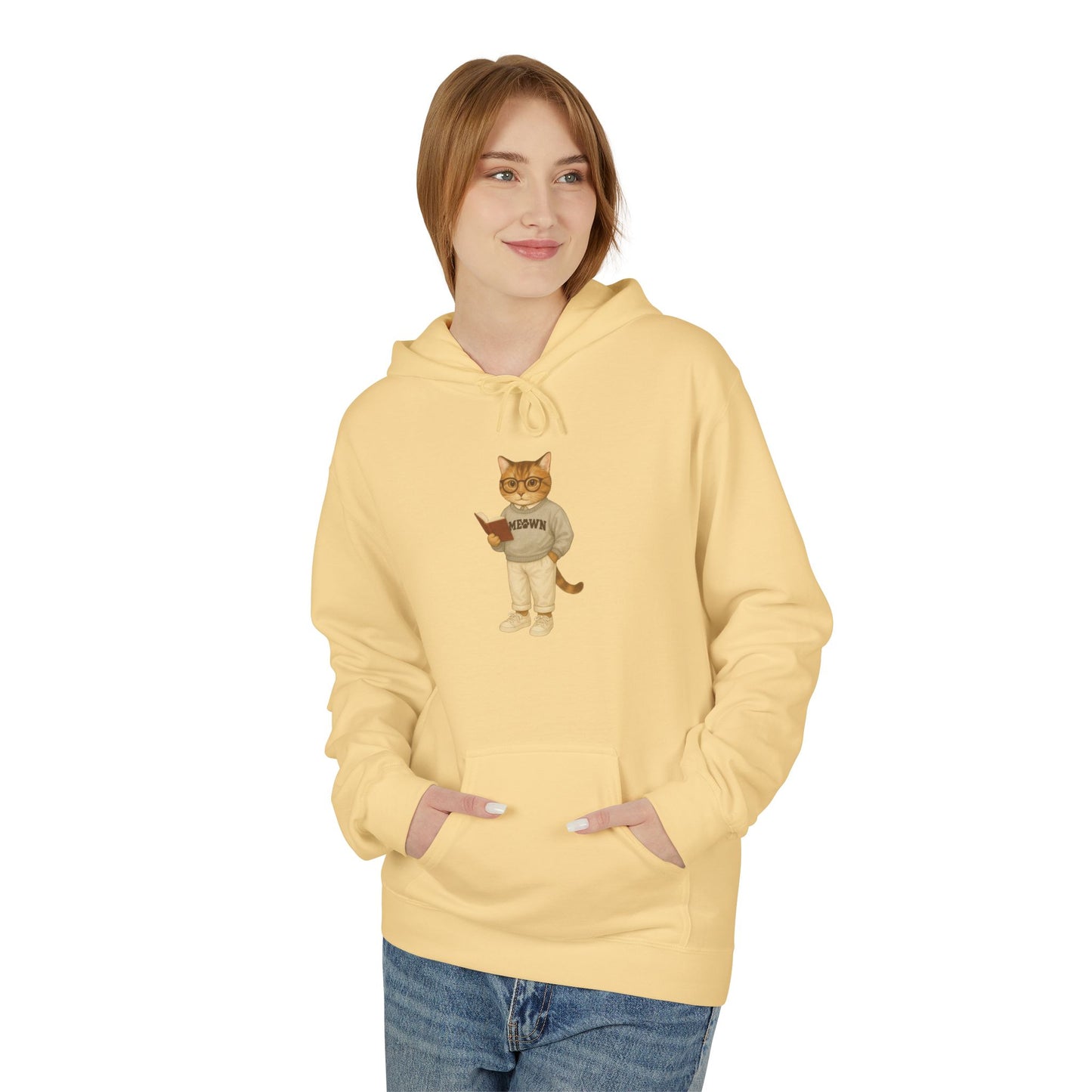 Ivy League Cats Brown Hoodie| Cozy Unisex Hoodie