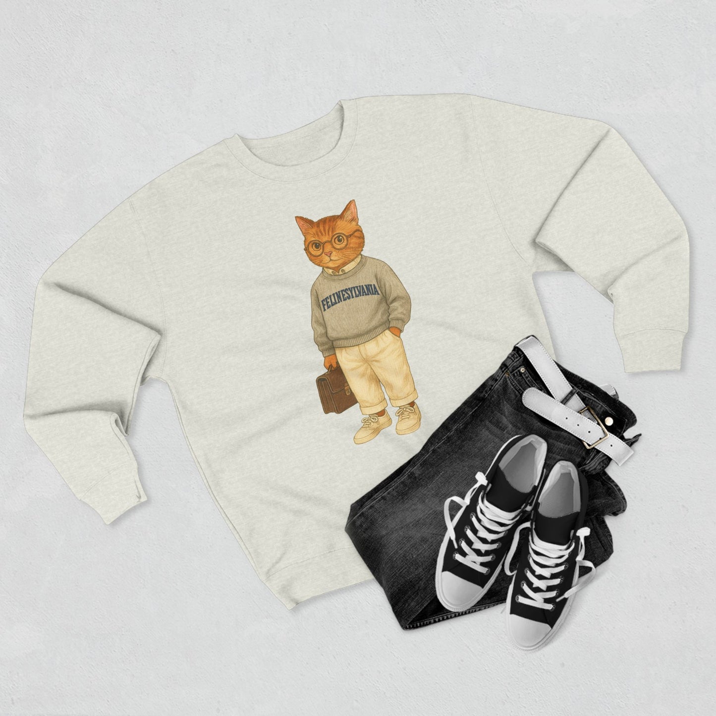 Ivy League Cats Penn Sweatshirt | Cozy Unisex Crewneck