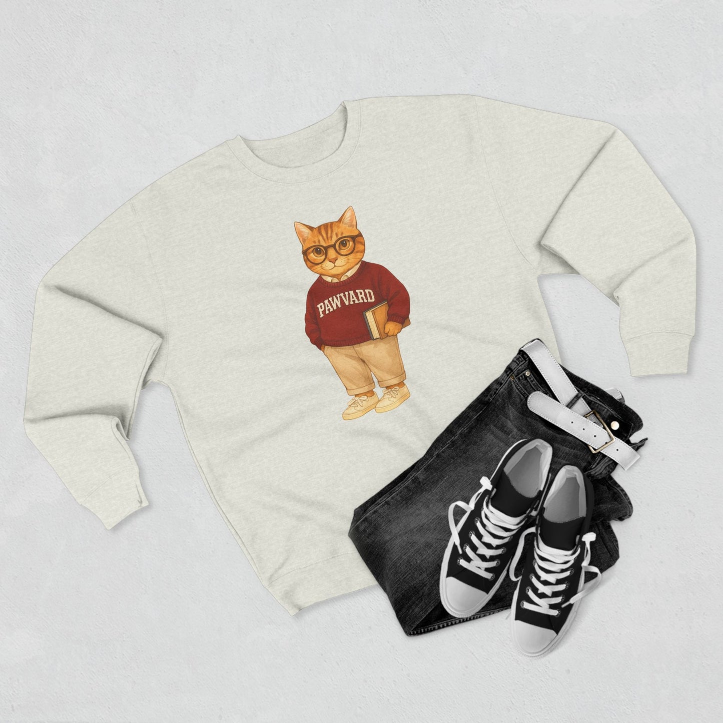 Ivy League Cats Harvard Sweatshirt | Cozy Unisex Crewneck