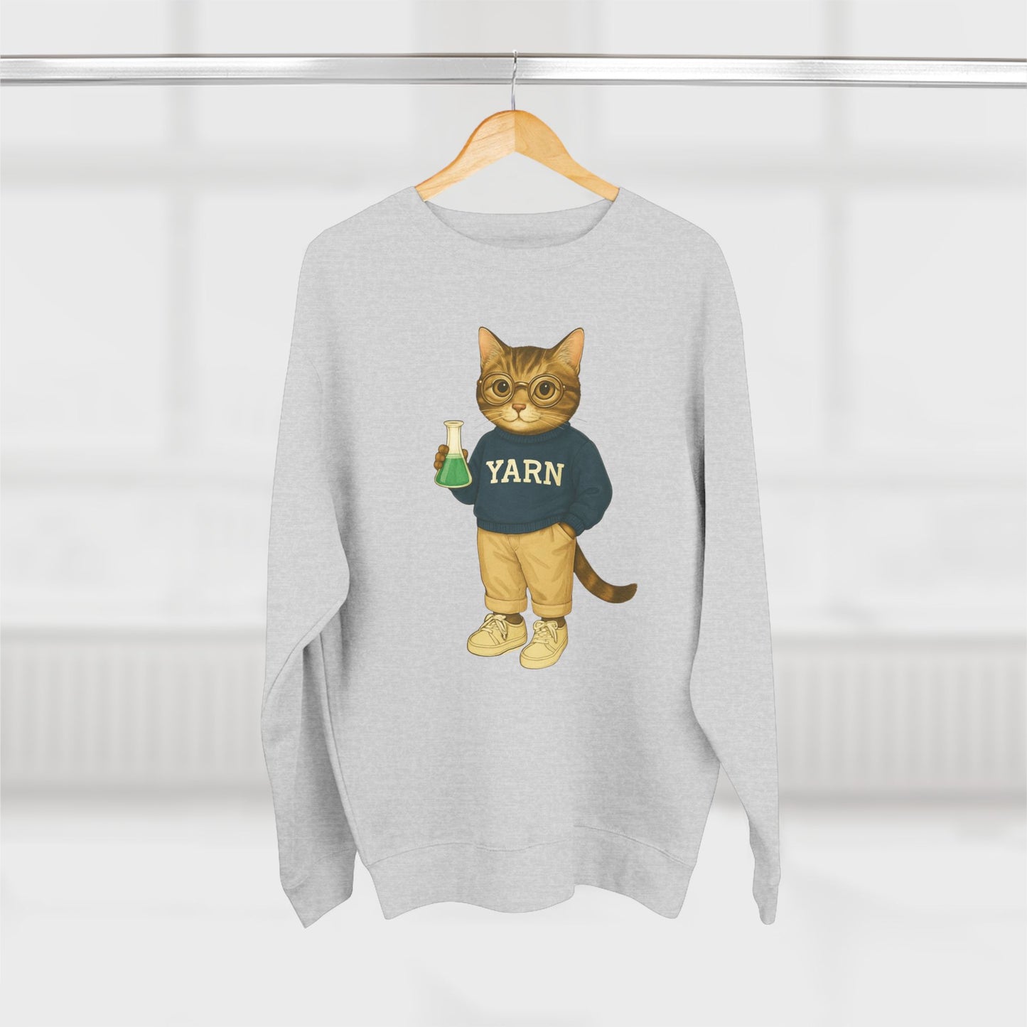 Ivy League Cats Yale Sweatshirt | Cozy Unisex Crewneck