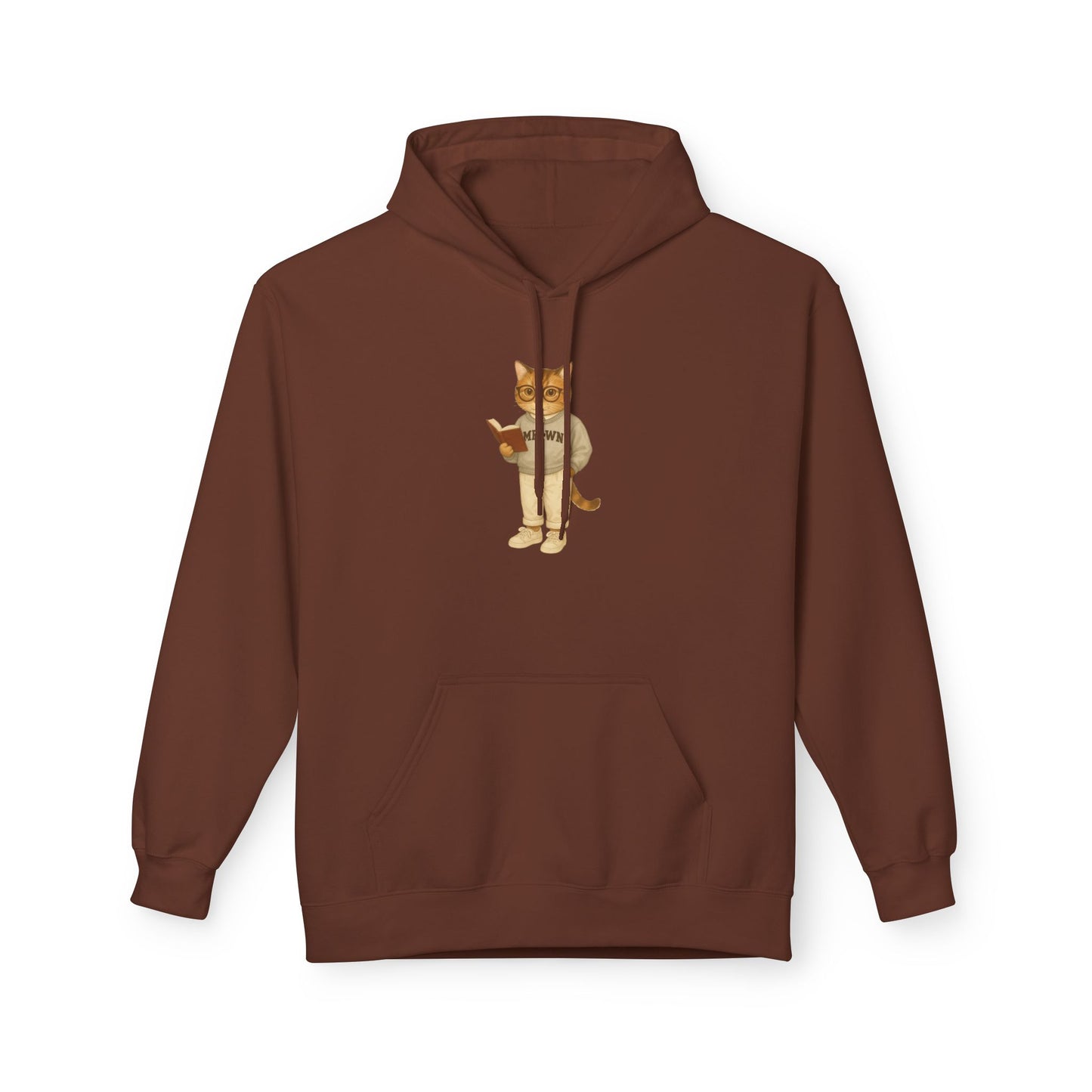 Ivy League Cats Brown Hoodie| Cozy Unisex Hoodie