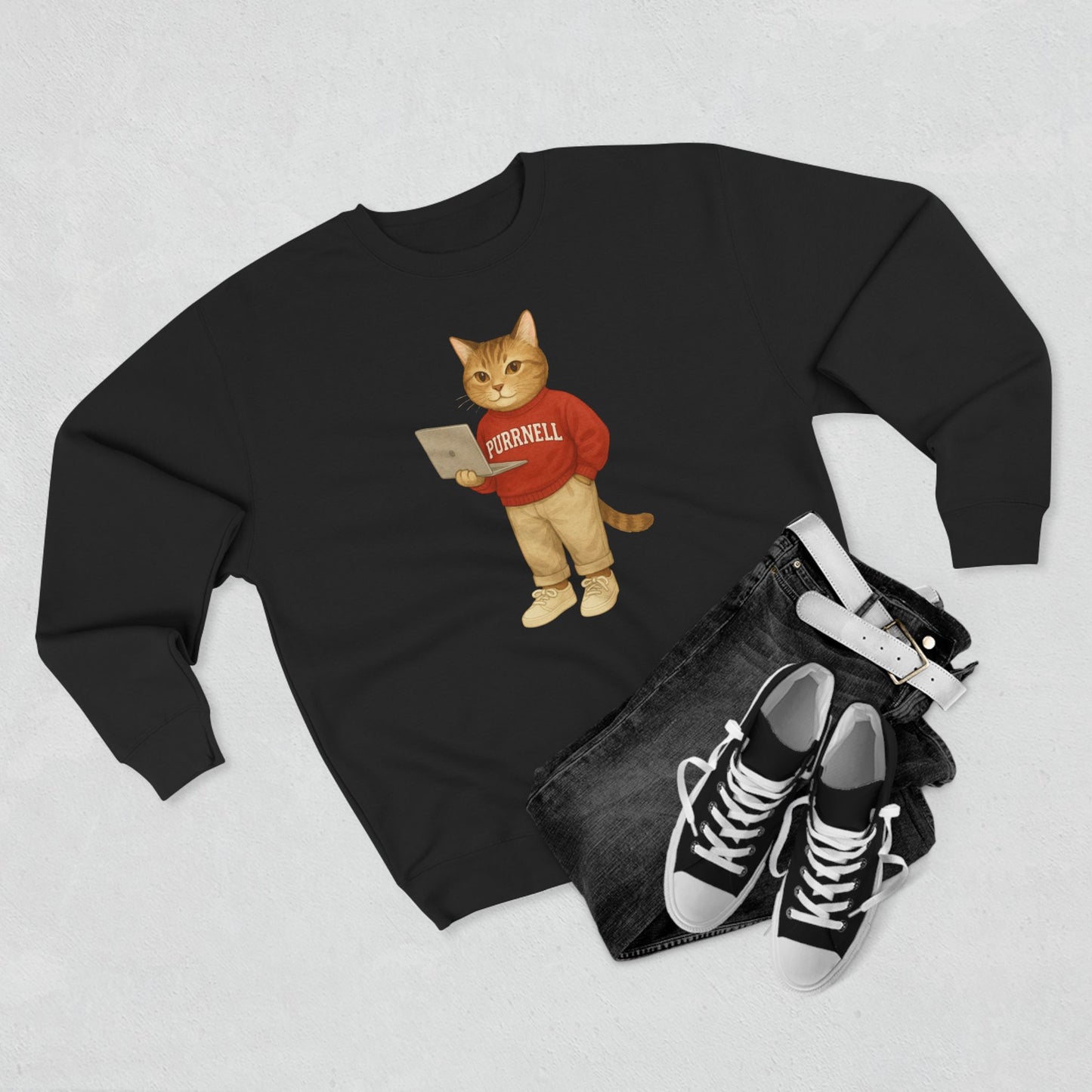 Ivy League Cats Cornell Sweatshirt| Cozy Unisex Crewneck
