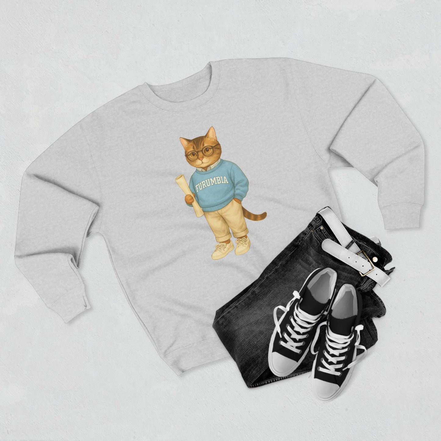 Ivy League Cats Columbia Sweatshirt | Cozy Unisex Crewneck
