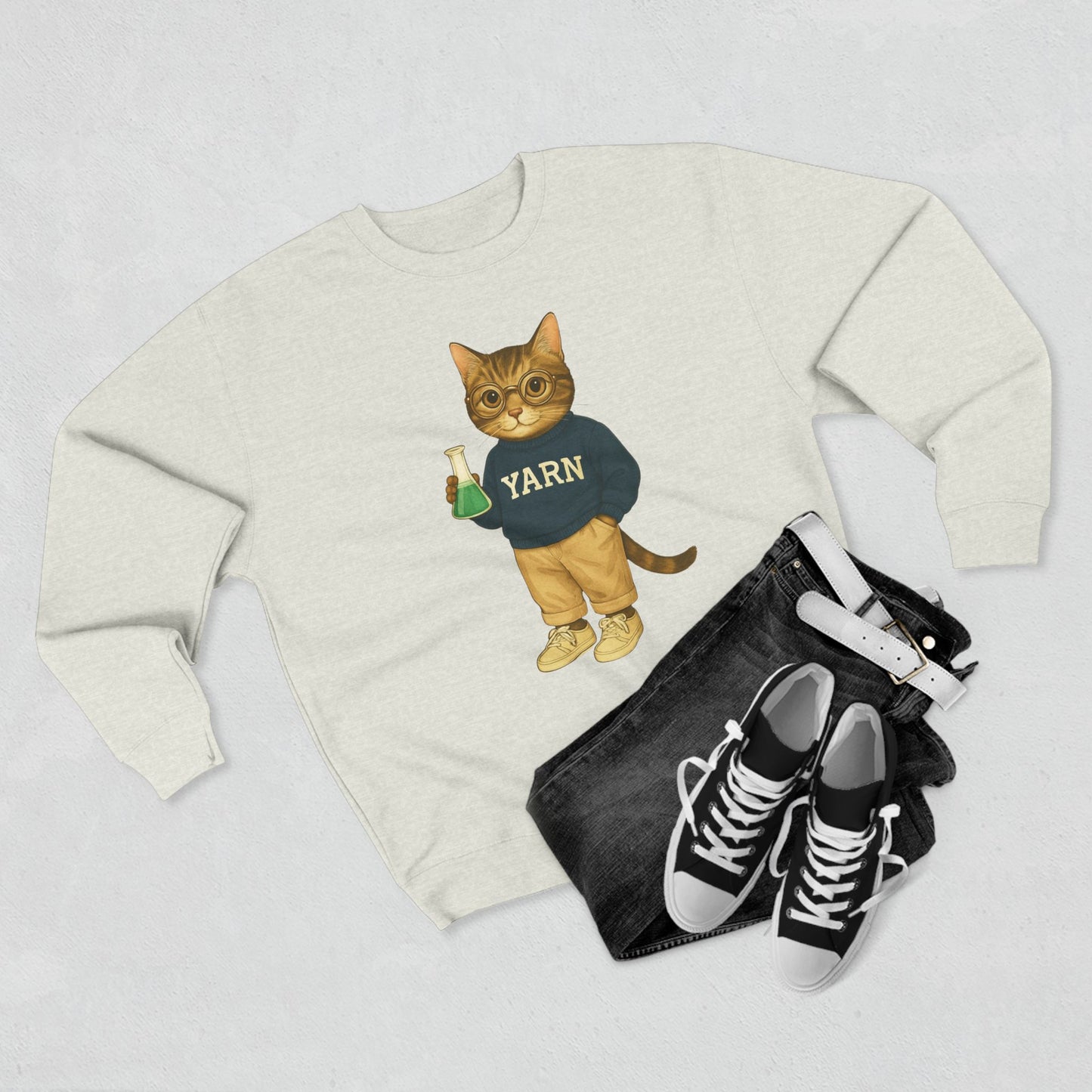 Ivy League Cats Yale Sweatshirt | Cozy Unisex Crewneck
