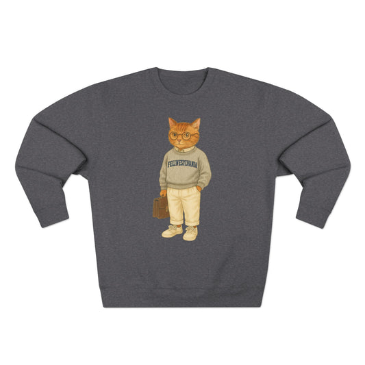 Ivy League Cats Penn Sweatshirt | Cozy Unisex Crewneck
