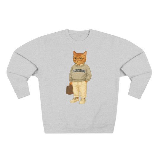 Ivy League Cats Penn Sweatshirt | Cozy Unisex Crewneck
